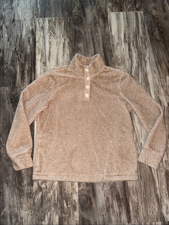 Eddie Bauer Tops - Women’s Eddie Bauer pullover fleece top size medium tan beige warm cozy camping